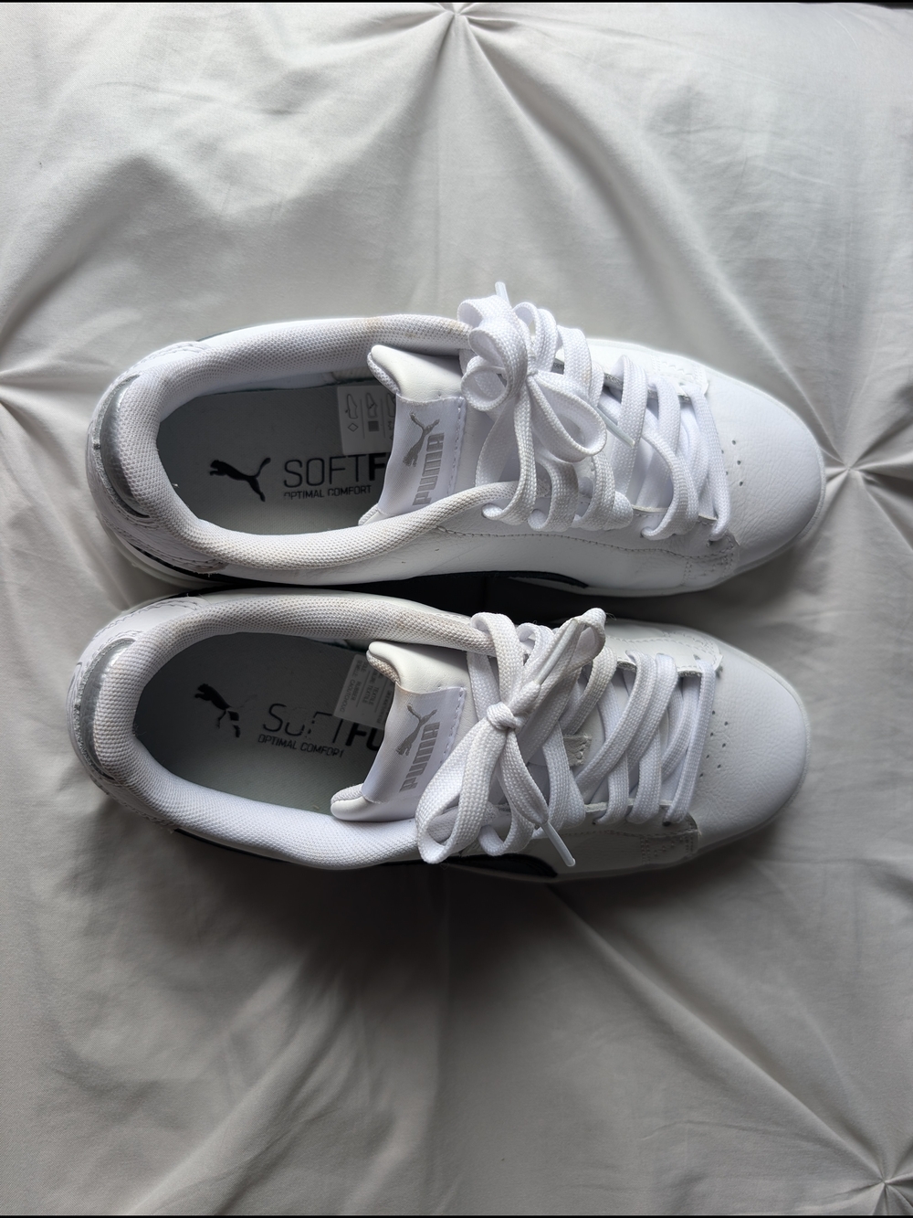 Women's Puma White SoftFoam Low-Top Sneaker - Picture 4 of 5